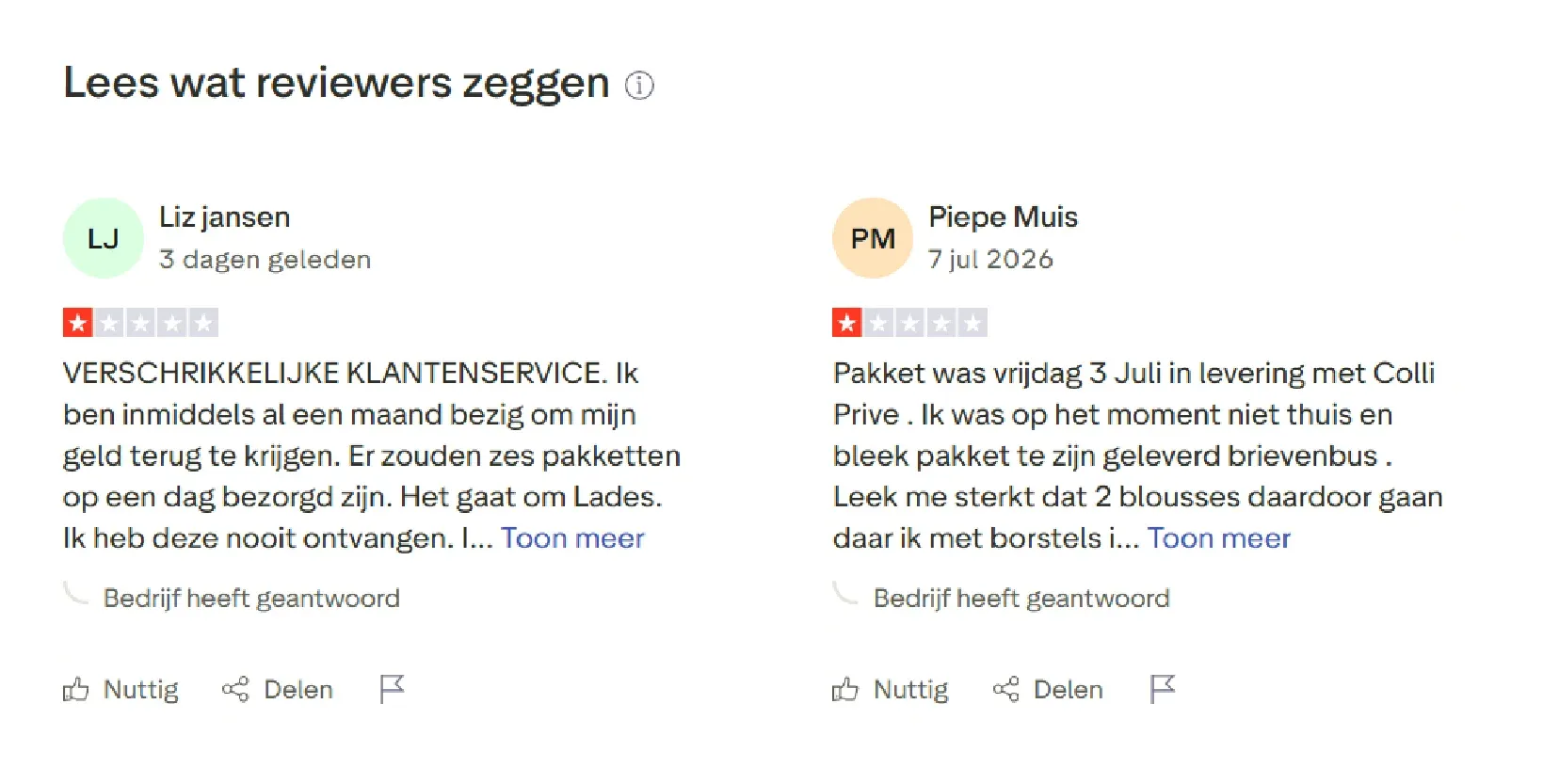 Klantenservice Review van Temu